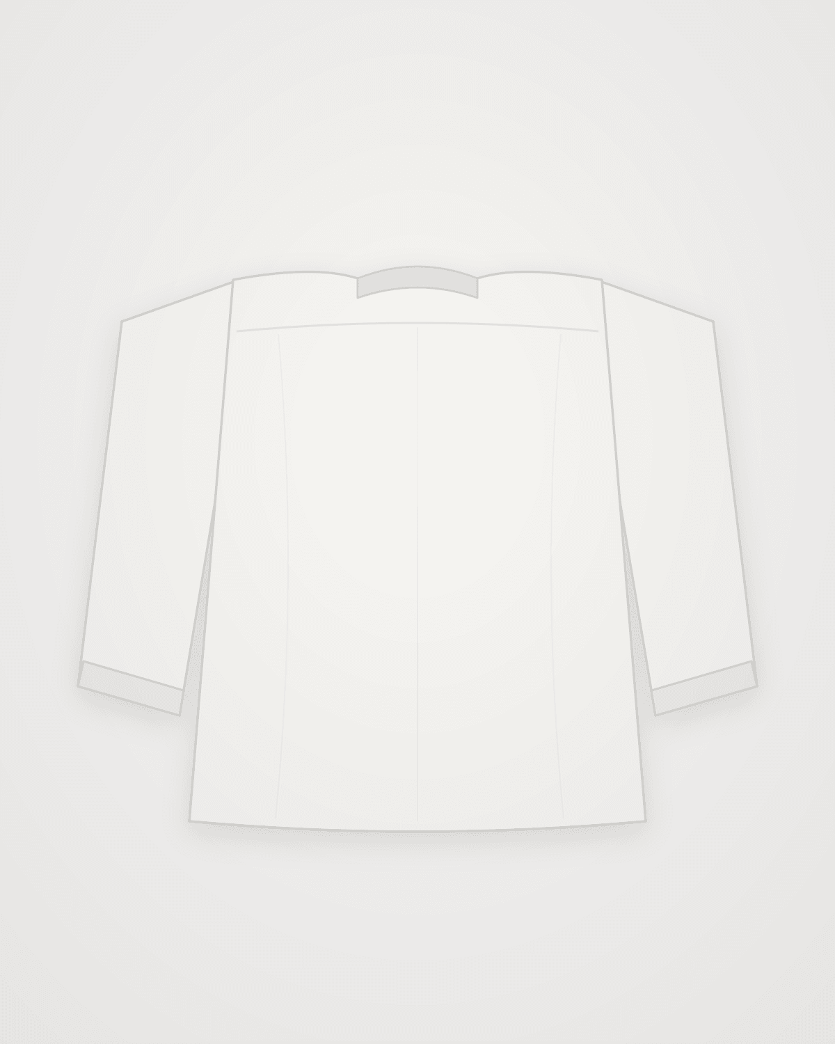 Pattern 01 in White, laid flat, back