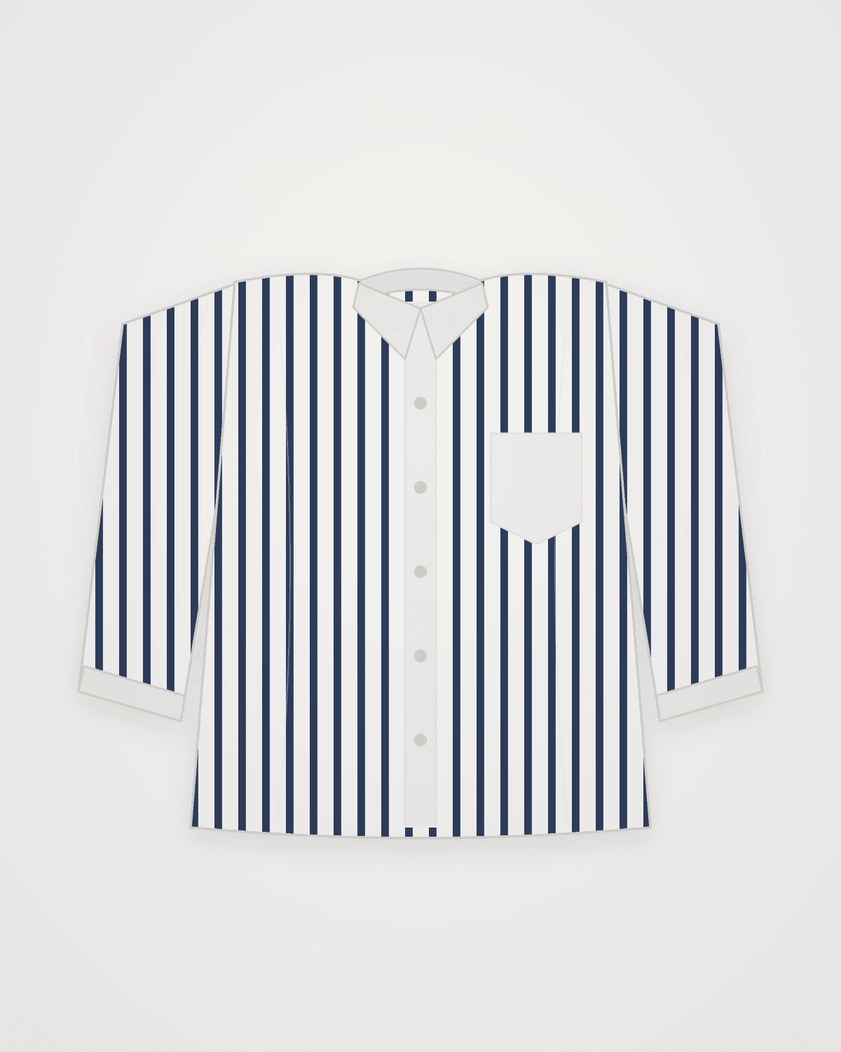 Pattern 02 in Navy Stripe, laid flat, front