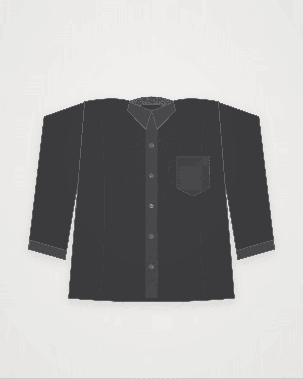 Pattern 03 in Charcoal, laid flat, front