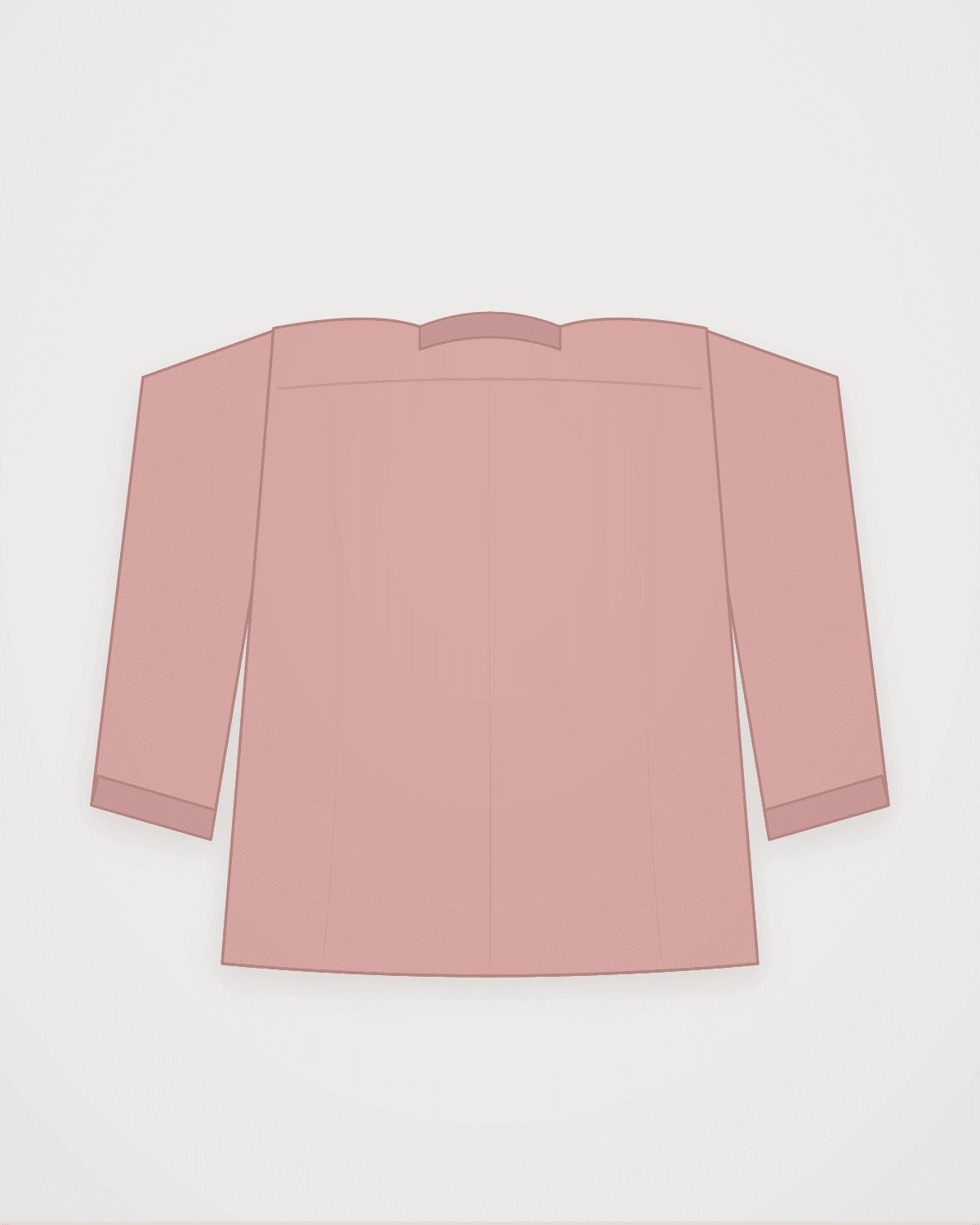 Pattern 03 in Rose, laid flat, back